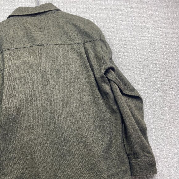 Natural Issue Rugged Wear Heavy Flannel Dark Green Shirt Men Sz M Long Sleeve - Picture 14 of 16